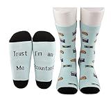 MBMSO CPA Accountant Gifts 2 Pairs Trust Me I'm an Accountant Socks Accounting Gifts for Auditor Accountant Appreciation Gift(Accountant Socks)