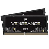 CORSAIR Vengeance SODIMM DDR4 RAM 32GB (2x16GB) 3200MHz CL22-22-22-53 1.2V Intel AMD Laptop Notebook Memory - Black (CMSX32GX4M2A3200C22)