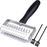 EVEDMOT Pizza Dough Docker Roller Stainless Steel, Pin Puncher Dough Hole Maker, Docking Tool for Pizza Pie Cookie Pastry Bread