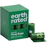Earth Rated Poop Bags for Dogs, Guaranteed Leak Proof and Extra Thick Waste Bag Refill Rolls, Lavender Scented, 270 Bags