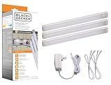 PureOptics LED Under Cabinet Lighting Kit, 3-Bars, 9 Inches Each, DIY Tool-Free Installation, Warm White, 2700K, 1080 Lumens, 15 Watts, Home Accent (LEDUC9-3WK)