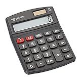 Amazon Basics LCD 8-Digit Desktop Calculator, Portable and Easy to Use, Black, 1-Pack