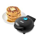 DASH Mini Waffle Maker - 4” Waffle Mold, Nonstick Waffle Iron with Quick Heat-Up, Nonstick Surface - Perfect Mini Waffle Maker for Kids and Families, Just Add Batter (Black)