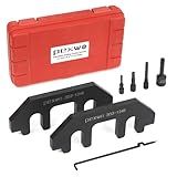 pexwo 303-1248 Camshaft Holding Tool -Timing Tool Kit- for Ford 3.5L & 3.7L 4V Engines - Includes Chain Tensioner Tool, 3 Crank Pin Alignment Set for Blocking The Crankshaft - Portable Storage Case