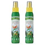 Badger Bug Spray, Family Friendly All Natural Mosquito Repellent w/Organic Essential Oils, Great Smelling Citronella Spray, Effective for 3 Hours, Deet-Free Vegan Insect Repellent, 4 fl oz, 2-Pack