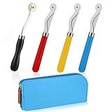 4 Pcs Tracing Wheel Sewing Tool with Packaging Bag, 2 Different Size Needle Point Tracing Wheel, Leather Paper Cloth Sewing Overstitch Wheel Tool