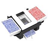 ADZERD Automatic Card Shuffler for 1-2 Decks with Dual Auto/Manual Modes, USB-C Rechargeable, Quiet Operation, Compatible with UNO, Poker, Mahjong, Bridge, Rummy, Skip-Bo, Phase 10 & More - White