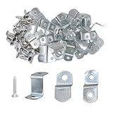 YAFIYGI 30 Set Canvas Clips Variety Offset Framing Clips for Picture and Painting Frames Includes Variety Pack 10 Pieces of 3 Sizes : 1/8” 1/4” 1/2” Framing Tools for Secure Canvas and Frame Alignment
