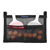 Ping Pong Paddle Case with Mesh Storage Bag, Under Table Tennis Racket Holder for Balls & Paddles, Hanging Pickleball Paddle Rack Organizer, Easy Install Ping Pong Ball Holder with Straps