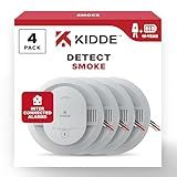 Kidde Hardwired Smoke Detector, 10-Year Battery Backup, Interconnectable, LED Warning Light Indicators, 4 Pack