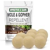 LEBMP Mole Repellent, Gophers Repellent, Vole Repellant Outdoor, Armadillo Repellant Garden, Moles Control, Groundhog Repellents, Gopher Deterrent for Lawn, Keep Vole Out of Your Yard, Safe to Use-8P