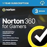 Norton 360 for Gamers 2024, Multiple layers of protection for up to 3 Devices – Includes Game Optimizer, Gamer tag monitoring, Secure VPN and PC Cloud Backup [Download]