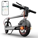 Electric Scooter with 500w Motor for Adults ，8.5" Tires, 17-21Miles Range, Up to 19MPH Speed Portable Folding E-Scooter with Dual Braking System, APP Control (500w)