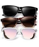 KALIYADI Womens-Sunglasses Polarized Sunglasses-Womens Trendy: Retro Sun Glasses with UV Protection for Travel Driving