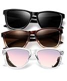 KALIYADI Womens-Sunglasses Polarized Sunglasses-Womens Trendy: Retro Sun Glasses with UV Protection for Travel Driving