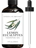 Brooklyn Botany Lemon Eucalyptus Essential Oil - Huge 4 Fl Oz - 100% Pure and Natural - Premium Grade with Dropper - for Aromatherapy and Diffuser