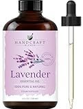 Handcraft Blends Lavender Essential Oil – Huge 4 Fl Oz – 100% Pure and Natural – Premium Grade Essential Oil for Diffuser and Aromatherapy, Skin, Massage, Candle and Soap Making Fragrance