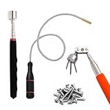 Paoeyrb 3 Pcs Magnetic Pickup Tool Set - High Quility Telescoping, New Upgrated Extendable Rotating Head, and Flexible Long Magnetic Pickup Tools for Automotive Repair, Home Use, Narrow Space