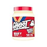 GHOST Whey Protein Powder, Nutter Butter - 1LB Tub, 26G of Protein - Flavored Isolate, Concentrate & Hydrolyzed Whey Protein Blend - Post Workout Shakes