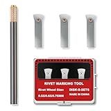 Model Rivet Maker Tool RM-S6 - Sector Fan Gear (Pitch 0.55/0.65/0.75 mm) - Corner & Curved Surface Rocking Chisel for Recessed Areas, Custom Resin Kits & Scratch Build