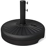 JEAREY 22L Patio Umbrella Stand, Outdoor Umbrella Base Water Filled Stand, Patio Outdoor Umbrella Holder (Black)