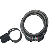 Master Lock Cable Lock, Set Your Own Combination Bike Lock, 6 ft. Long, Black, 8122D