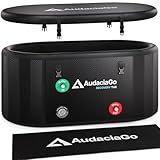 XXL Ice Bath Tub for Athletes, Compatible with Water Chillers, 216-Gallon Inflatable Cold Plunge Tub with Insulated Lid, Thermometer, Water-Absorbent Mat, Portable for Outdoor & Indoor Recovery