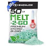 Snow Joe Premium Enviro Blend Ice Melt & Deicer, Safer for Concrete, 50 lb