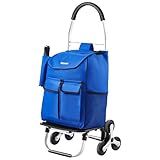 VEVOR Stair Climber Cart, 36L Capacity, Grocery Cart Laundry Stair Climbing Handcart with 6 Wheels & Oxford Cloth Bag, Foldable Stair Climber Hand Truck for Grocery Laundry Climbing