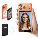 SYNCO XView Selfie Monitor Screen for iPhone 17 Series & Android, Wireless 4K/1080p Magnetic Vlog Back Camera Monitor with 164FT Range, Built-in Speaker for YouTube TikTok Live Streaming Photo(Black)