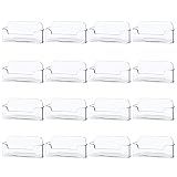 Qizpcer 16 Pack Clear Desktop Business Card Holder Display, Plastic Business Card Stand for Office