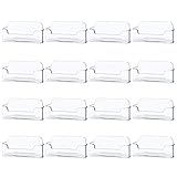 Qizpcer 16 Pack Clear Desktop Business Card Holder Display, Plastic Business Card Stand for Office
