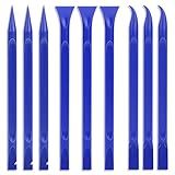 Car Crevice Cleaning Tool, 9 Pieces No-Scratch Plastic Scraper Tool for Tight Spaces, Multi-Use Small Paint Scraper Tool Sticker Remover for Kitchen, Crevices, Food, Paint, Labels, Oil Stains, Dirt