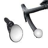 Hafny Drop Bar Bike Mirror, HD Automotive Grade Glass, Shatter-Proof, Super Convex Lens, Bar End Mirror, Cycling Mirror, HF-M956-FR06 (Silver Glass)