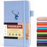 molekaus Password Book with Tabs Password Keeper with Extra Password Space to Change Password. Medium Size Password Notebook for Home or Office for Internet Log In, 5.3 * 7.7in Lavender