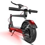 CYBERGOING Electric Scooter with 430W Peak Motor for Adults, 10" Shock Absorbing Tires, Up to 17-Mile Range & 19 MPH Speed Portable Folding Commuting E Scooter with Dual Breaking System, Side Lights