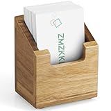 ZMZKKLL Acacia Wood Business Card Holder for Desk - Vertical Business Card Display Stand - Wooden Business Card Organizer for Office Tabletop Desktop