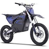 KOOZ 72v Pro 5000w Electric Dirt Bike for Adult,HP117E Electric-Motorcycle with 30AH Lithium Battery, Top Speed 50 MPH 40 Miles Range,Hydraulic Brakes Mountain Off-Road Ebike. (72V 5000W Blue)