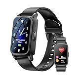 Fajocru Fall Detection Watch for Seniors, GPS Tracker for Elderly with SOS Button, Real-Time Location Tracking, Two-Way Voice, Heart Rate & Step Counter, Medical Alert Watch, No Monthly Fee(Black)