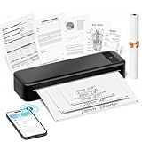Portable Printers Wireless for Travel, Inkless Thermal Printer, Small Bluetooth Mobile Printer Support 8.5" X 11" Letter & A4 Thermal Paper, Compatible with iPhone Phone Laptop for Home Office Receipt