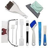 BLUE TOP Household Cleaning Brushes 10-Piece Set Window Crevice Cleaning Tool for Narrow Gap,Magic Window Sill Cleaning Tool for Slide door,Tile Lines,Shutter,Air Conditioner,Keyboard,Vents