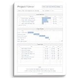 Project Planner Notepad - Project Management Organizer Desk Pad - Manage Project Tasks and Meeting Deadlines Effectively - 50 Sheets of Premium 120gsm Paper | Management | A4 Mono