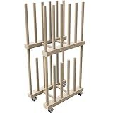 UNZERO Art Storage Rack - Canvas & Paper Storage Stand with Handle & Caster Wheels for Art Studios & Gallery