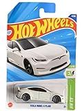 Hot Wheels Tesla Model S Plaid [White], HW EV 1/10, 9/250, 1:64 Scale Diecast Car