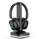 Wireless Headphones for TV Watching, TV Headphones Wireless for Seniors with 3 Audio Modes, Headphone for TV with Transmitter Charging Base, No Delay Over Ear Headset, Gifts for Parents/Elderly