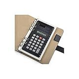 Chris-Wang Portable Pocket 6-Hole Solar Power Calculator Ruler for Universal A5/A6/B5 Binder Planner/Notebook/Personal Organizer/Planner