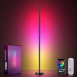 OIYN Smart RGBICW LED Corner Floor Lamp - 16 Million DIY Colors, 68+ Scenes, Music Sync, App & Remote Control, Color-Changing Ambient Lighting for Living Rooms, Bedrooms, and Gaming Rooms