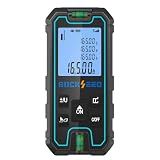 Laser Measuring Tool 165 Feet, RockSeed Portable Laser Measure, Digital Distance Measurement with 2 Bubble Levels, Laser Tape Measure with 5 Units Conversion (Red Laser 165ft)