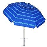 AMMSUN Beach Umbrellas for Sand Heavy Duty Wind Portable, 6.5ft
