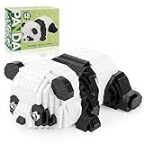 QLT QIAOLETONG Mirco Animals Building Blocks Sets for Goodie Bags, Party Favors for Teens 14+, 1163 PCS Small Set Mini Cute Panda Building Toy Bricks for Adults, Birthday, Carnival Prizes